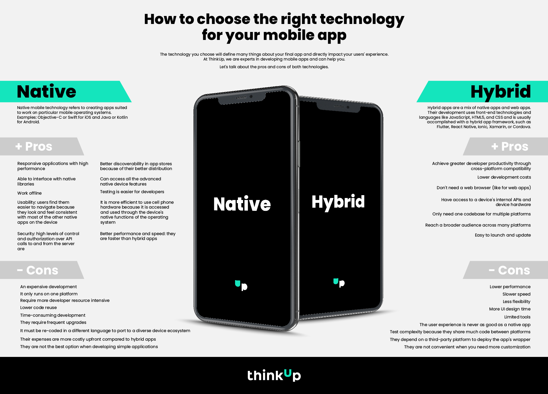 Infographic on how to choose the right technology for your mobile app